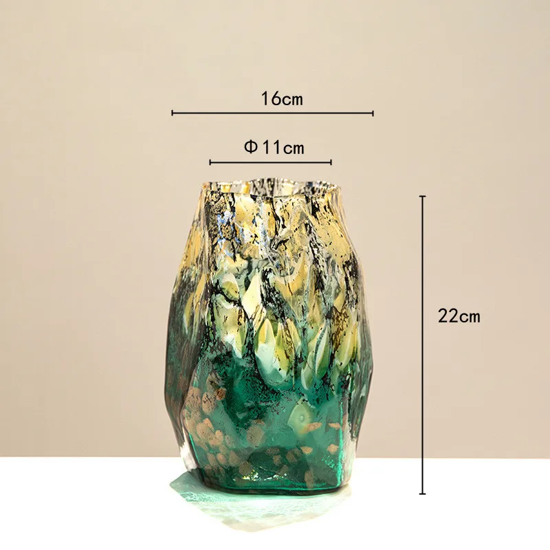 Vase en verre tacheté – Unique, irrégulier, plein de caractère – Image 14
