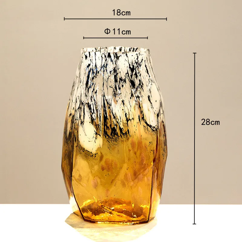 Vase en verre tacheté – Unique, irrégulier, plein de caractère – Image 16