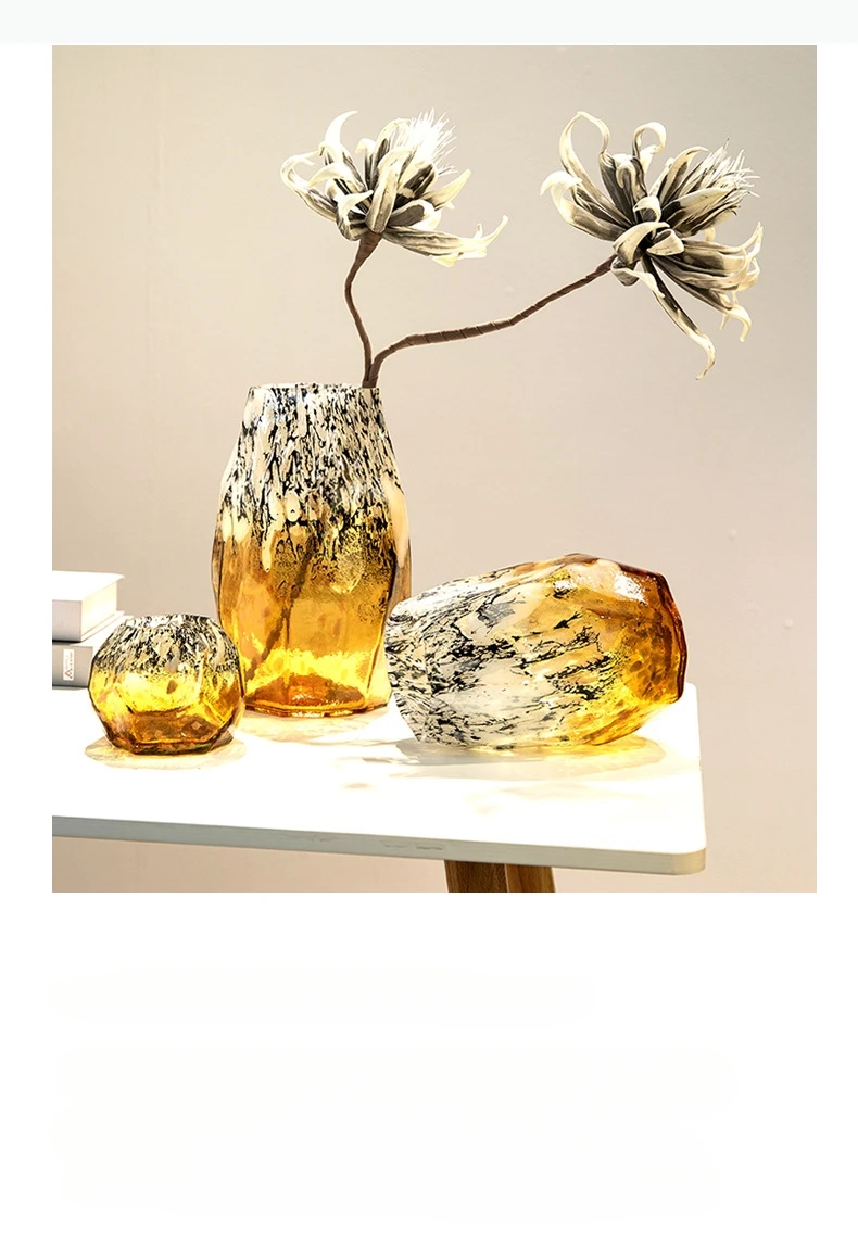 Vase en verre tacheté – Unique, irrégulier, plein de caractère – Image 17