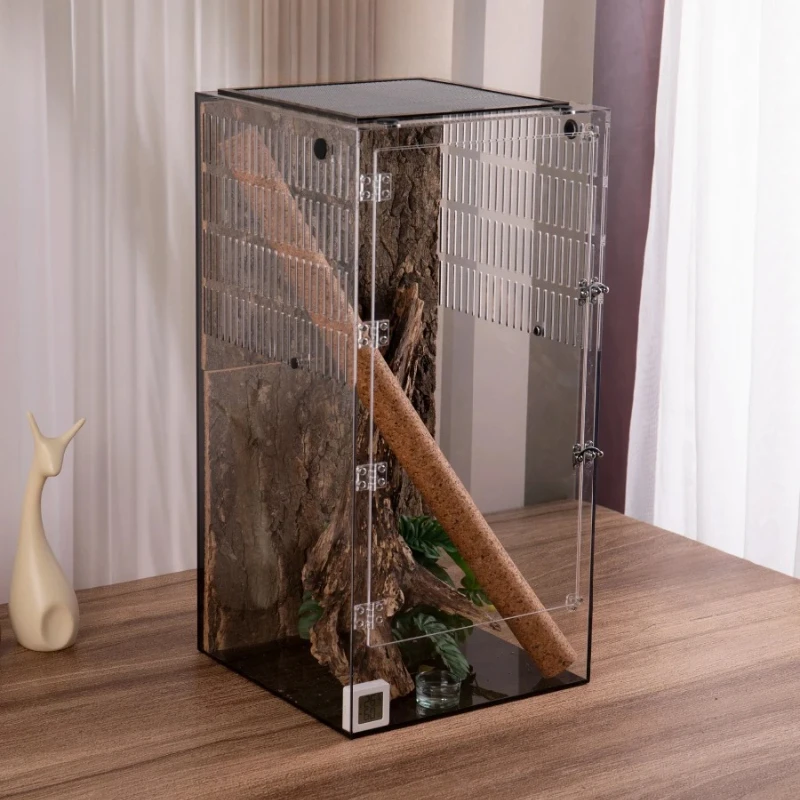 Terrarium vertical pour gecko – Habitat sécurisé, transparent – Image 2
