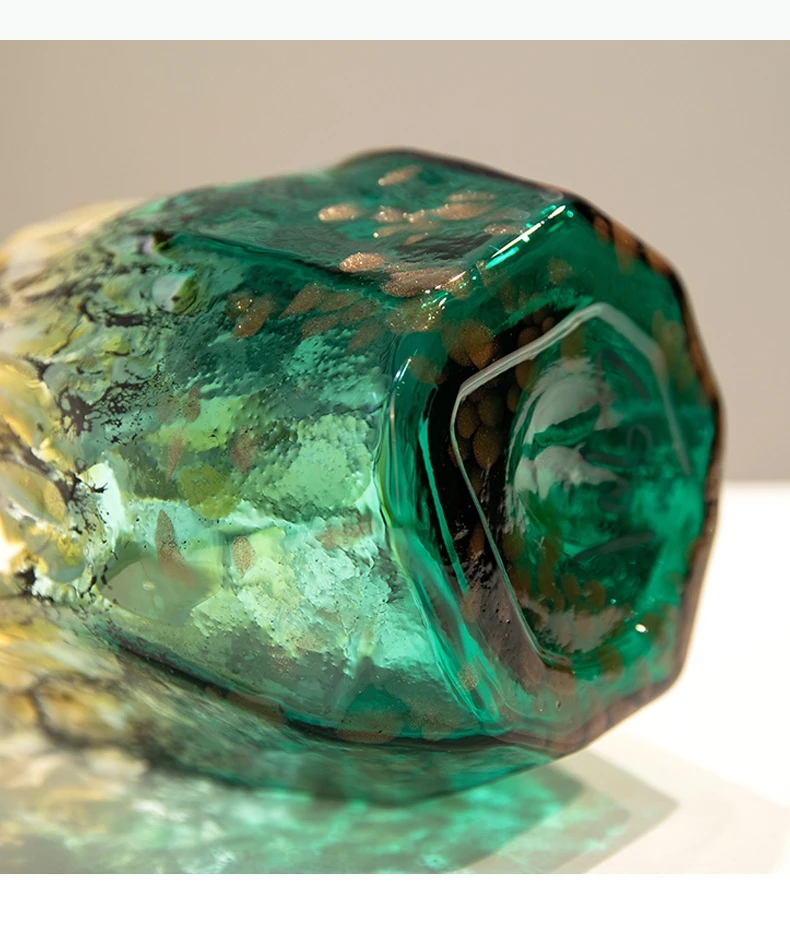 Vase en verre tacheté – Unique, irrégulier, plein de caractère – Image 8