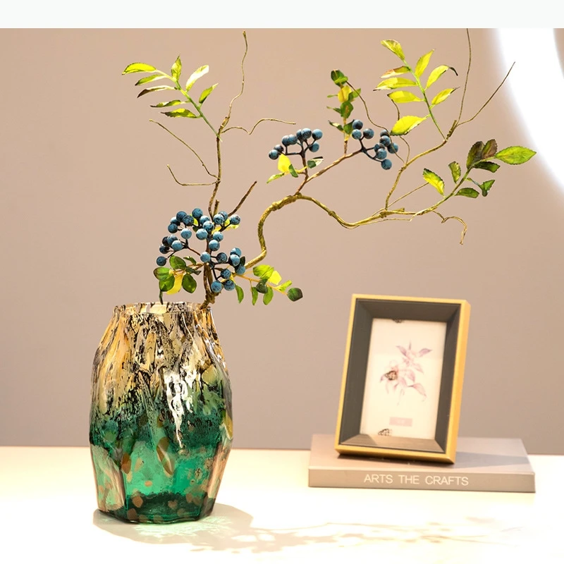 Vase en verre tacheté – Unique, irrégulier, plein de caractère – Image 2