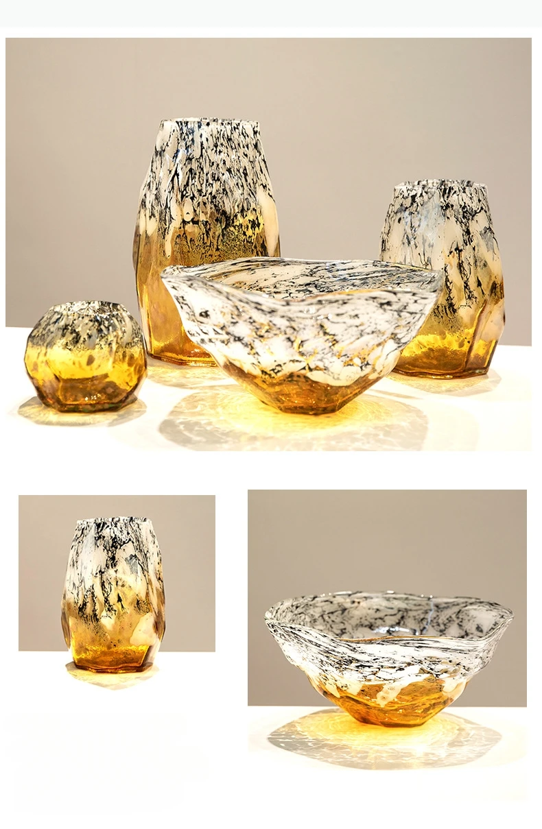 Vase en verre tacheté – Unique, irrégulier, plein de caractère – Image 18