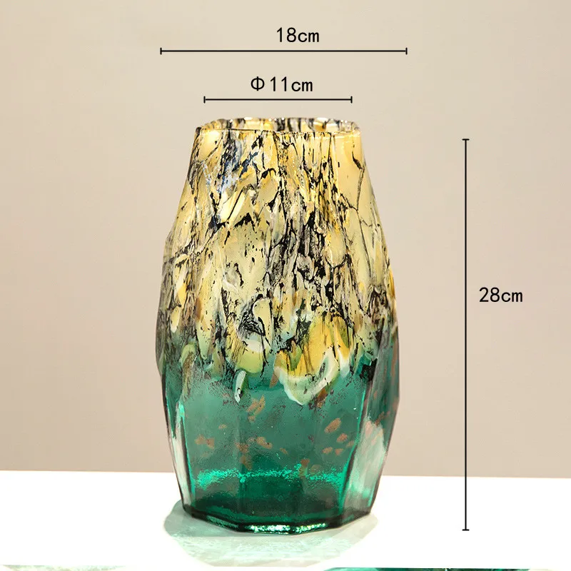 Vase en verre tacheté – Unique, irrégulier, plein de caractère – Image 9