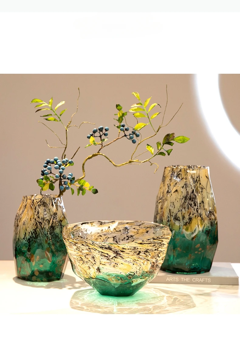 Vase en verre tacheté – Unique, irrégulier, plein de caractère – Image 11