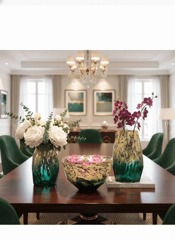 Vase en verre tacheté – Unique, irrégulier, plein de caractère