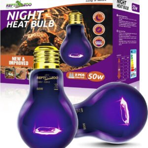 Ampoule chauffante nocturne infrarouge 50W violette – lot de 2