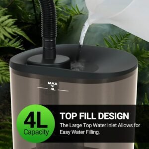 Brumisateur terrarium ultra-silencieux 4L – arrêt à sec